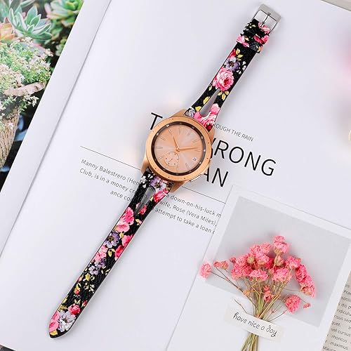 Miniatura 10 de TOYOUTHS Compatible con Samsung Galaxy Watch 1.811 in, Galaxy Watch 3 de 1.772 in, Gear S3 FrontierClassic Bands para mujeres y hombres, correa de