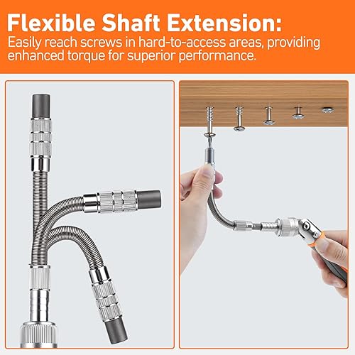 Miniatura 3 de Juego de destornilladores de trinquete KeenWise 38 en 1, herramientas magnéticas versátiles para mecánicos y entusiastas del bricolaje (2880A)