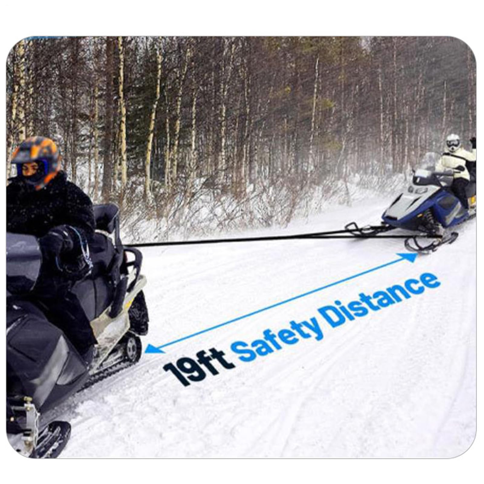 Corda Di Traino Per Motoslitte Portatili per Sci | Fune Trascinamento Slitte Per Motoslitte, Pesca sul Ghiaccio, Team di Soccorso, Escursioni Invernali