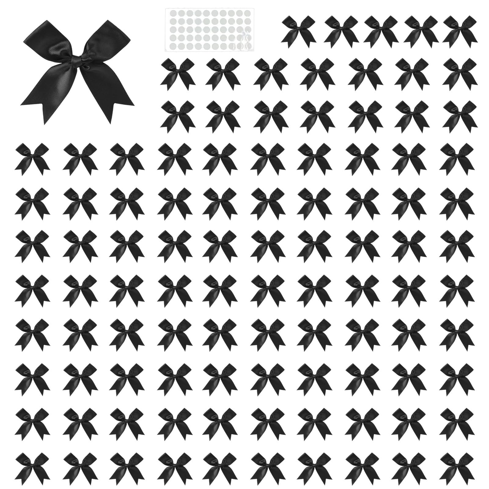 Piceioep 100Pcs Gift Packaging Bowknot 8cm Polyester Ribbon Bowknot for Wine Bottle Gift Box Decoration Wedding Supplies Wrapping
