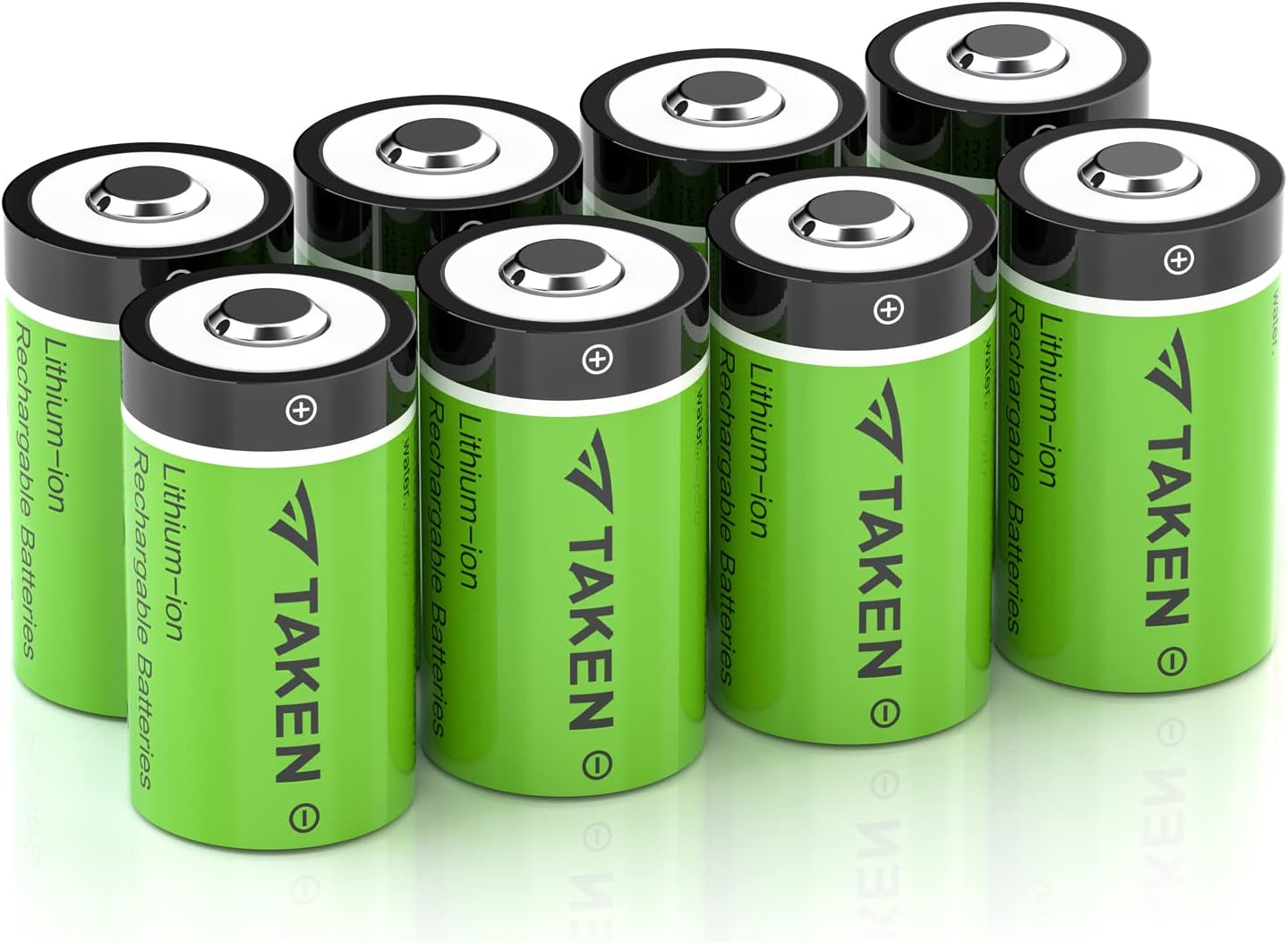 Taken CR123a Battery 123 Batteries Lithium [CAN BE RECHARGED] 3.7V Batteries 8 Pack Compatible with Arlo Cameras (VMC3030/VMK3200/VMS3330/3430/3530), Flashlight, Microphone