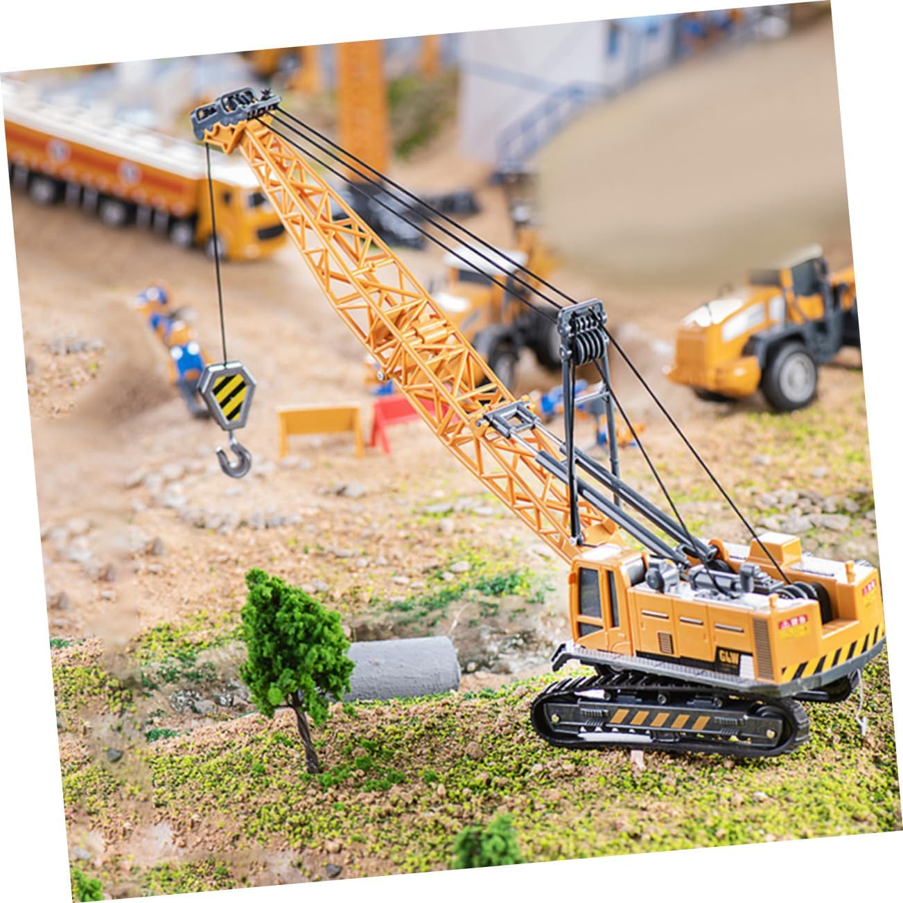 3Pcs Construction Trucks for Engineering Model Excavator Forklift Present for Boys Ages Promotes Creativity and Social Skills