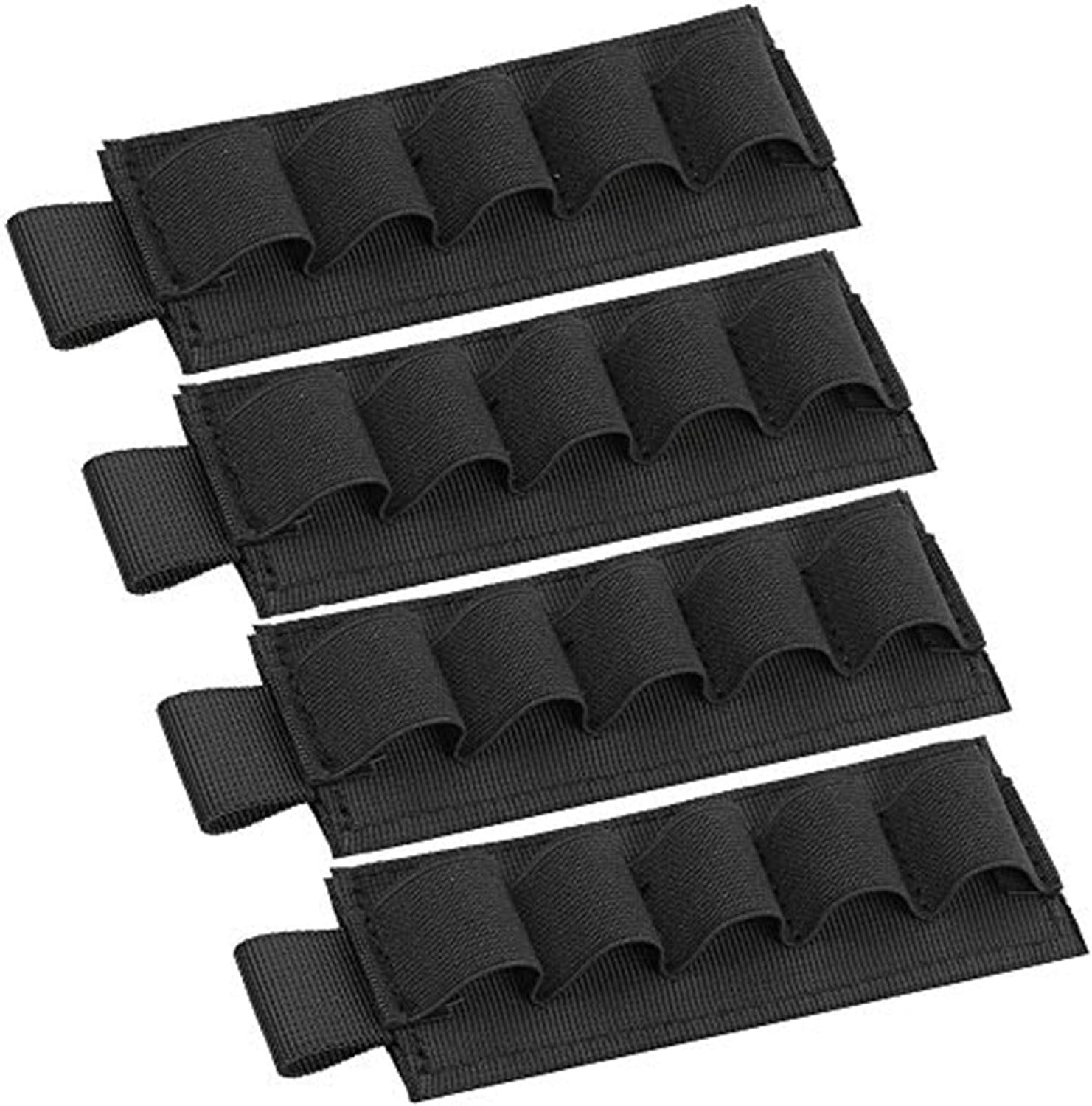 FUNANASUN Buttstock Holder Rifle Cartridge Shotgun Ammo Carrier Adhesive Side Saddle Nylon for 12Ga