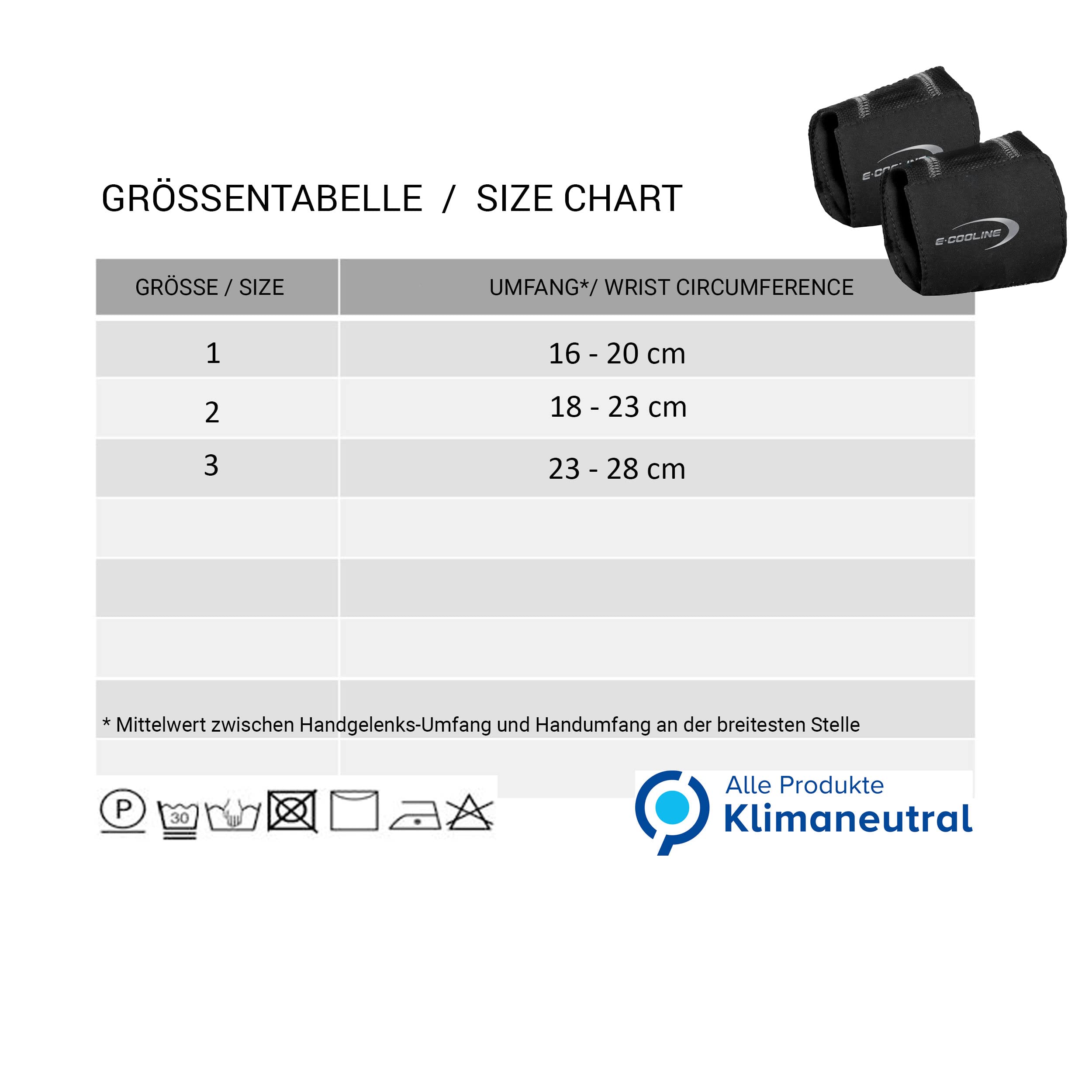 E.COOLINE PowerPuls Cooler (1 paio) | raffreddamento del polso | raffreddare il polso per adulti | abbigliamento climatizzante | lavabile