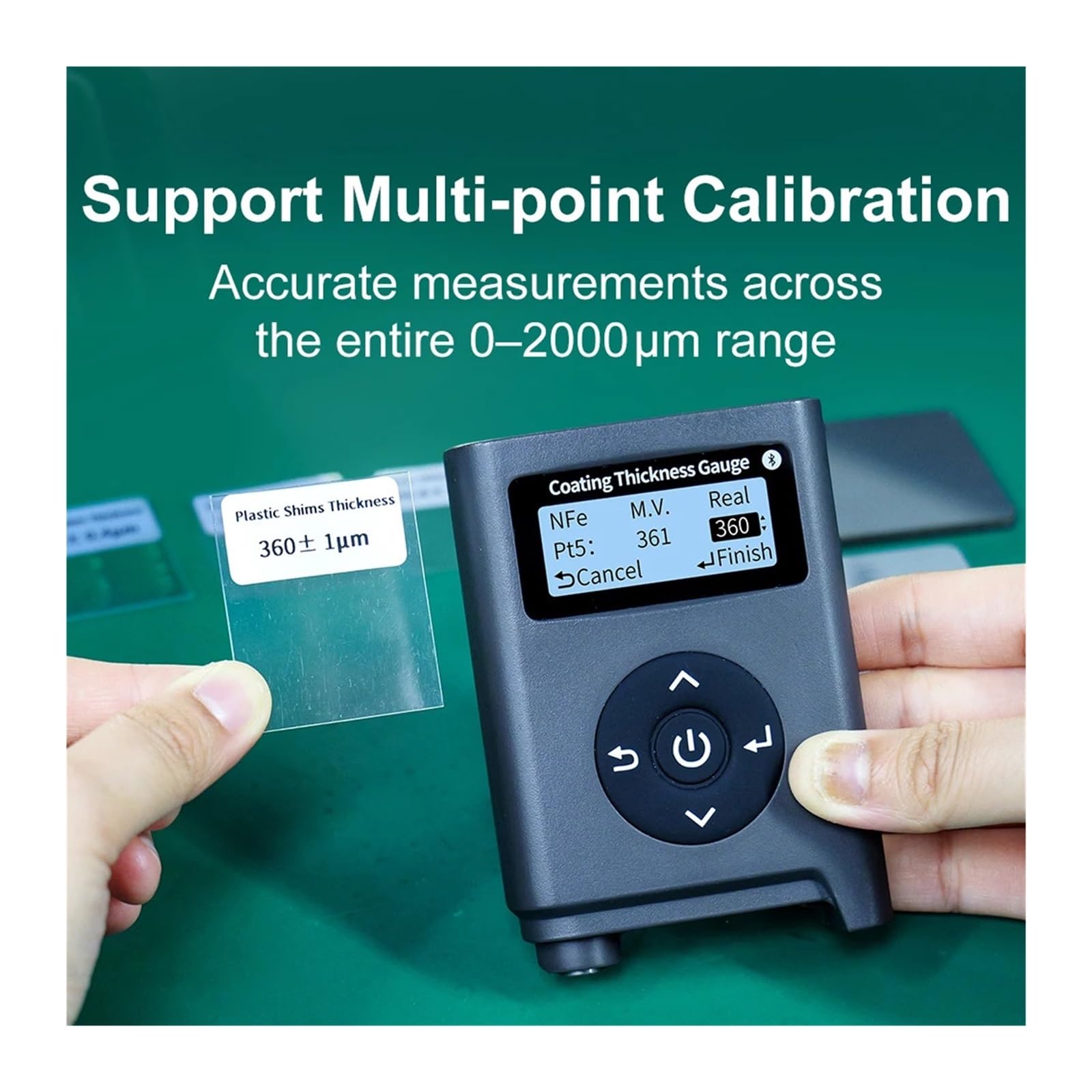 Misuratore di spessore del rivestimento ad alta precisione con doppio display Fe Nfe Tester digitale LS226 for conforme della piastra
