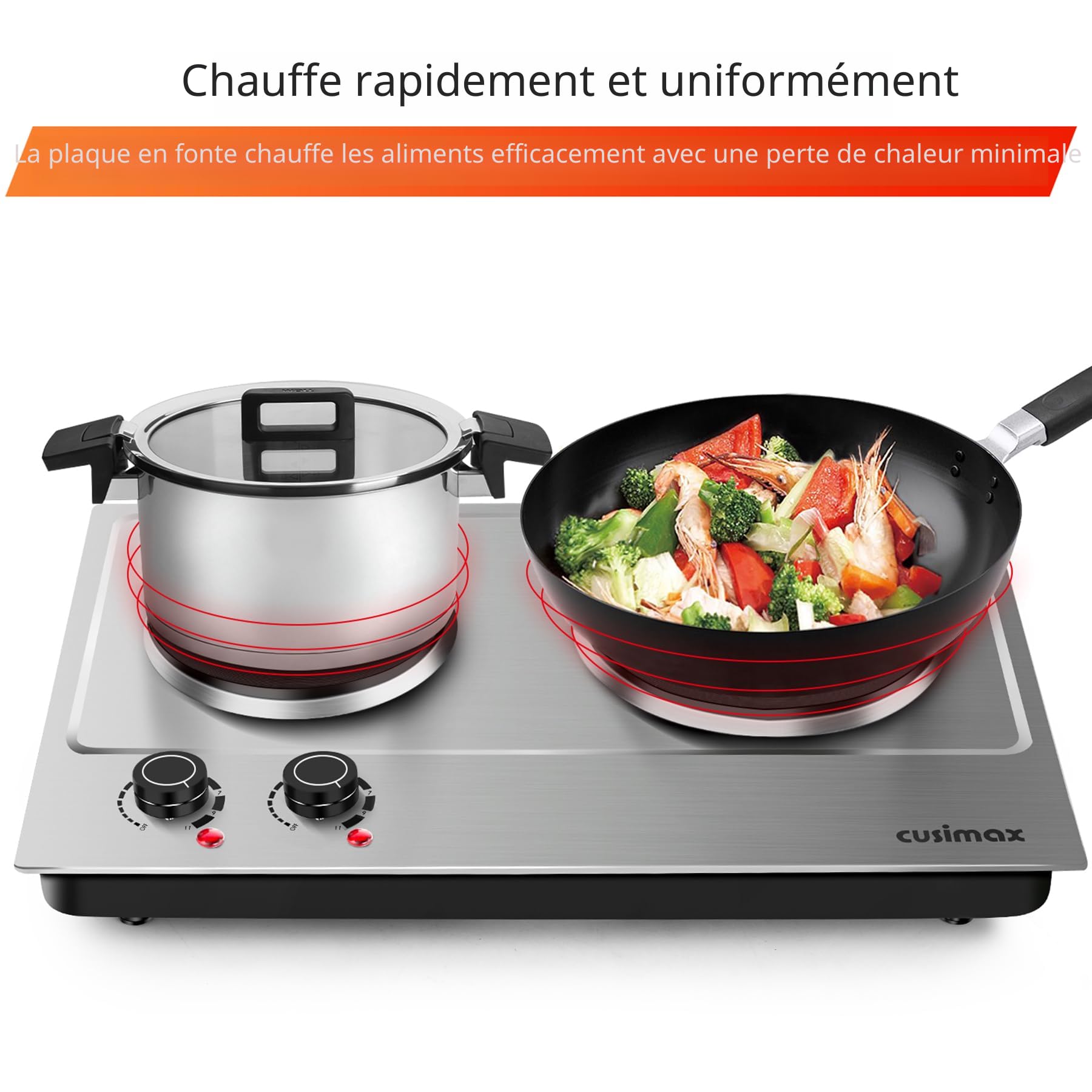 Plaque chauffante électrique Nedis KAEP250EWT2 - 2500 Watt - Blanc