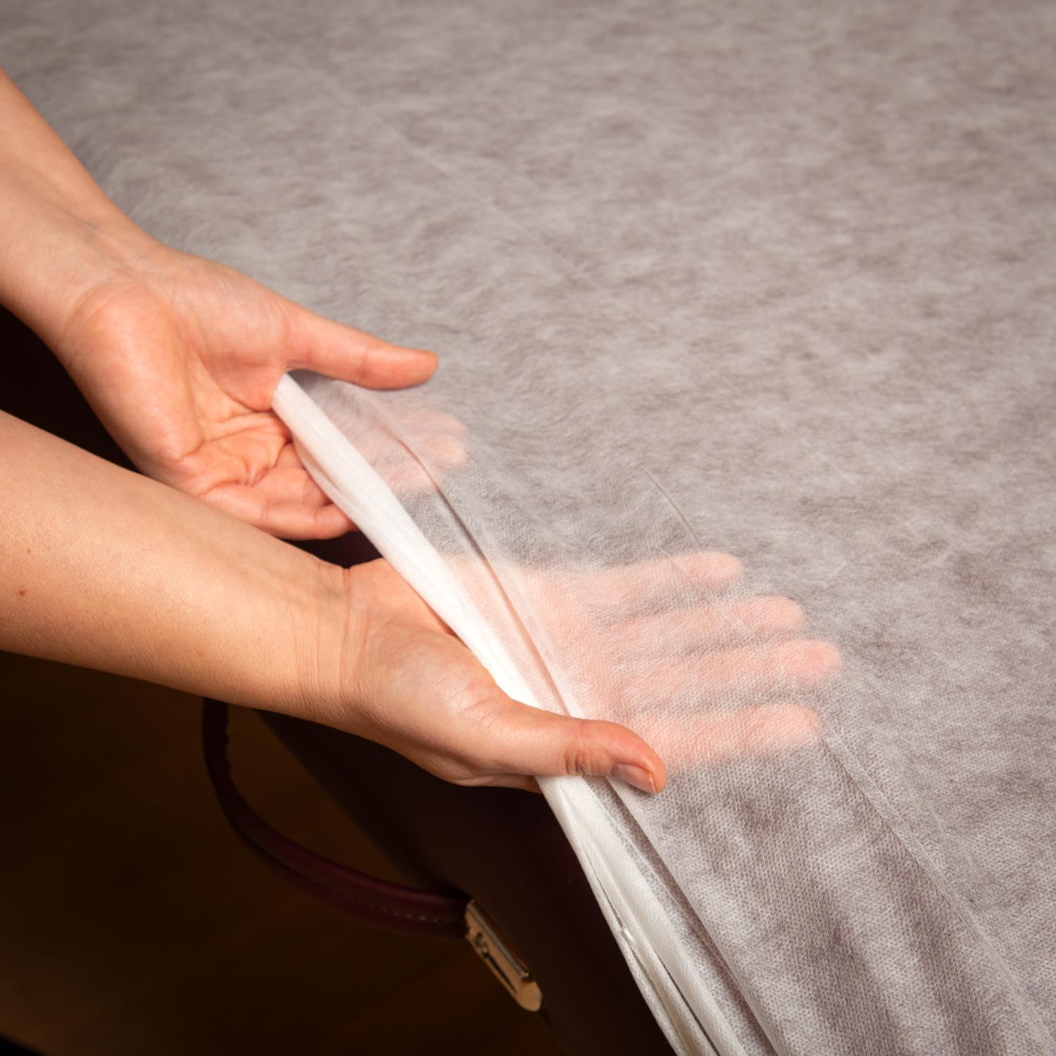 Caja con 10 unidades de 10 sábanas bajeras desechables y ajustables, tamaño L, para camilla de masaje (185 x 76 x 15 cm), suministros médicos, sábanas higiénicas, funda higiénica de material no tejido