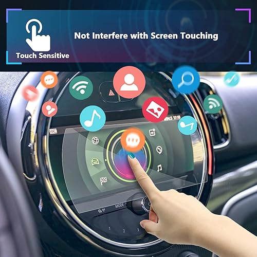 Miniatura 5 de SXCY Protector de pantalla nano suave, 2 piezas para Mini Cooper 2022 2023 de 8.8 pulgadas, película protectora de pantalla táctil HD transparente