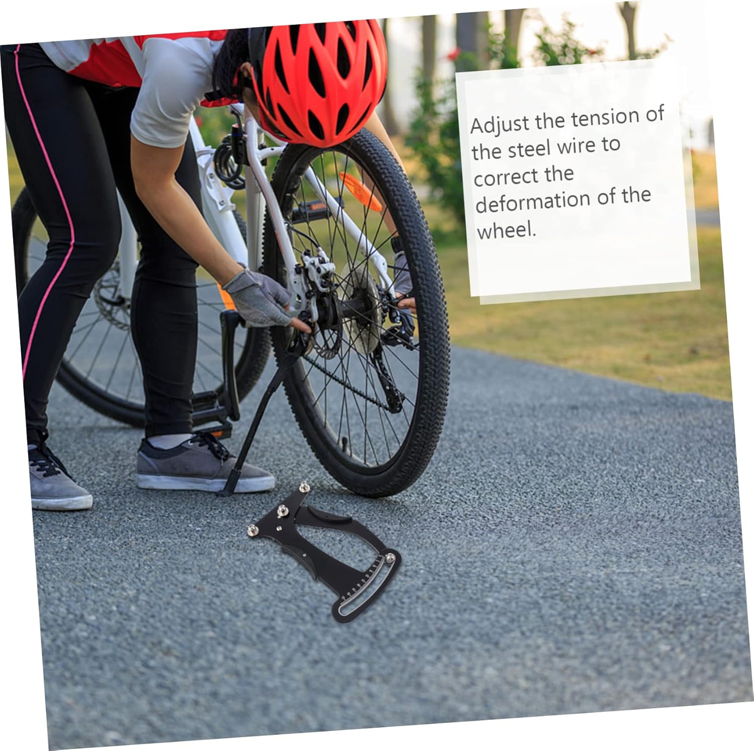 Happyyami Bicycle Wheel Tension Tool Tensiometer for Accurate Tension Measurement for Wheel Building and Repairing Suitable for Various Materials