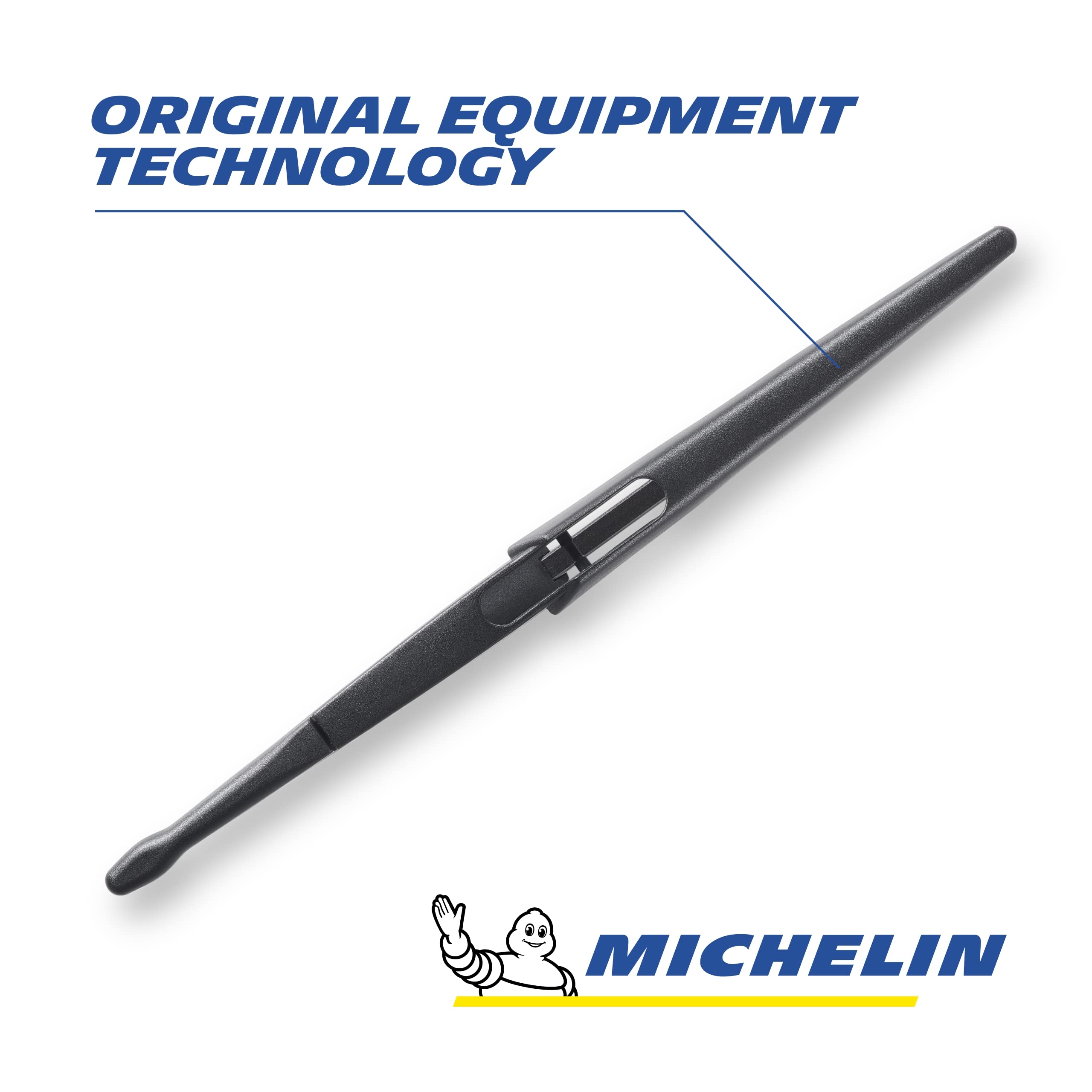 Michelin ML1256 Spazzola Tergilunotto Posteriore Con Sovrastruttura Composita, Attacco Specifico, Ricambio Originale
