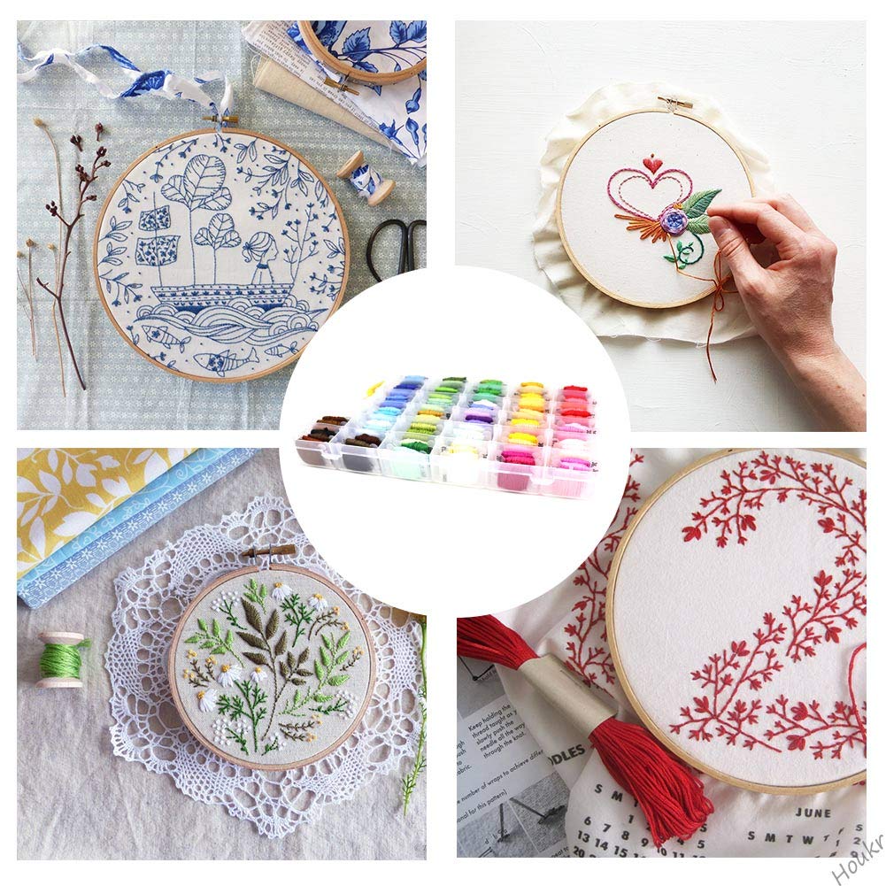 16 Rouleaux De Fil Coloré Pour Point De Croix, Matériel De