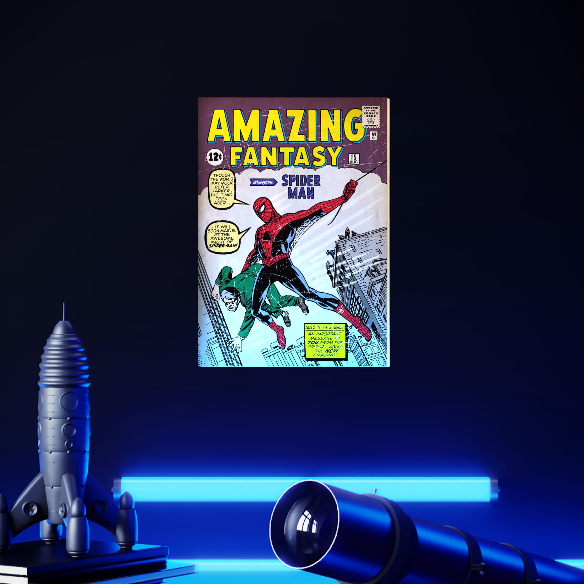 スパイダーマン DISPLATE メタリック ポスター ( #8832 ) マーベル