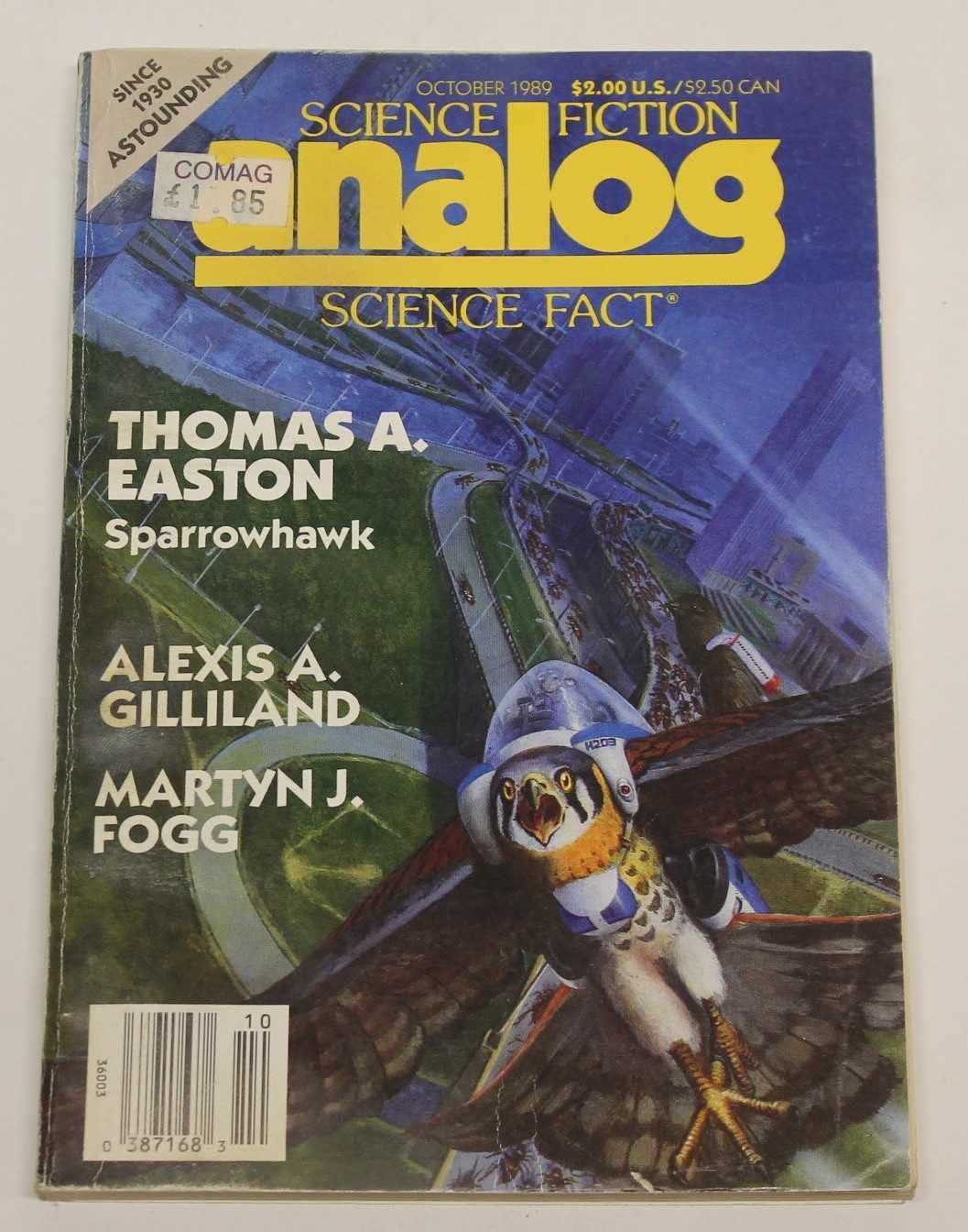 Analog Science Fiction and Fact, October 1989 | "Sparrowhawk"
