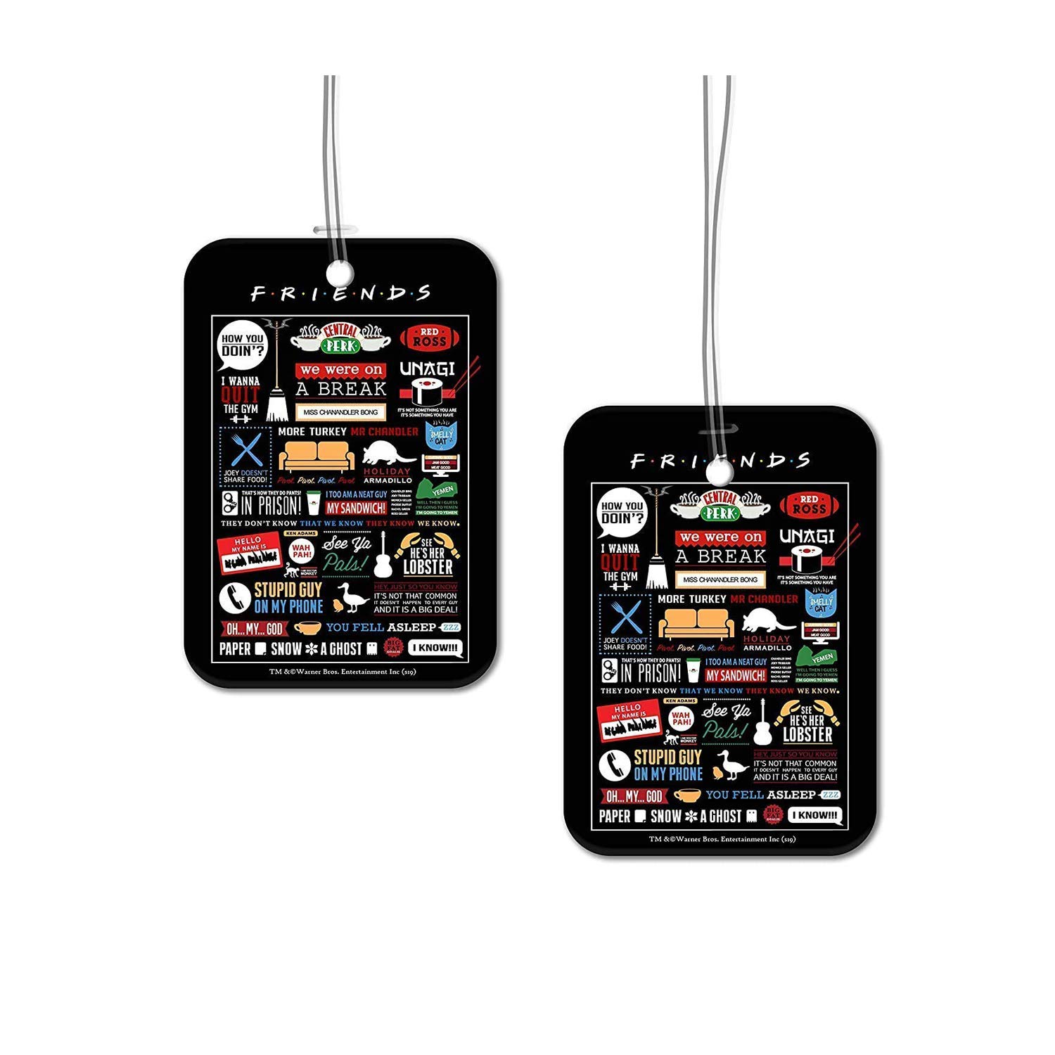 MCSID RAZZ [Friends TV Series Infographic Luggage Bag Tag] [Pack of 2] for Baggage Suitcases Official Licensed by Warner Bros,USA (INDIA) Best Gift for Friendship Day, Rakhi, Diwali & Christmas Day-image-24