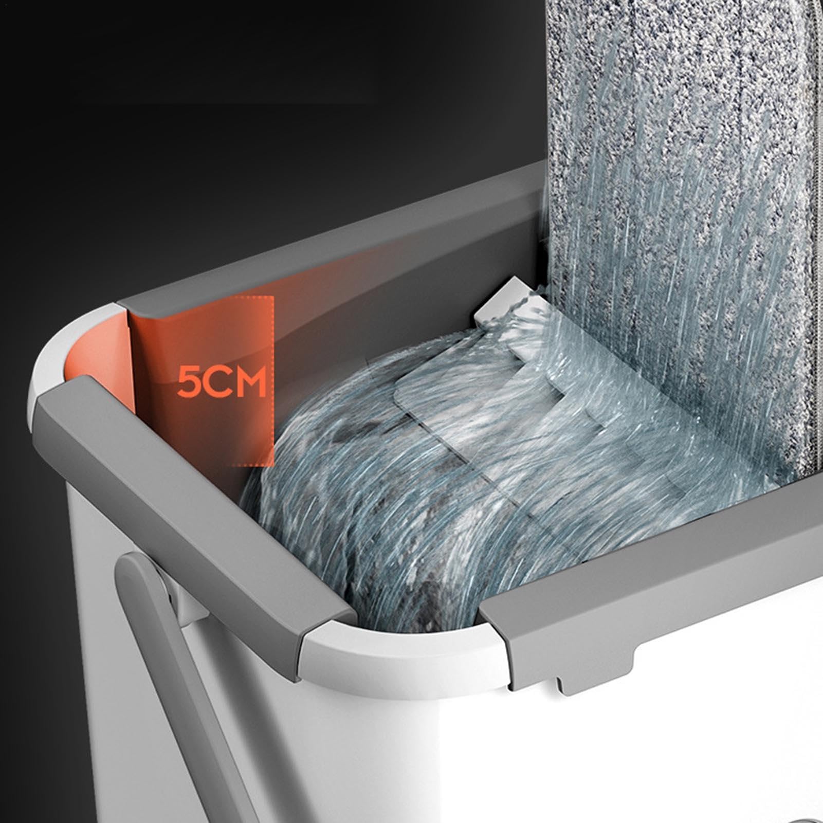 Cubo De Fregona con Escurridor - Conjuntos De Fregona Plana Y | Fregona De Limpieza Ajustable Giratoria De 360° | Juego De Fregona Plana Ligera Con Cabeza Giratoria | Fregonas E