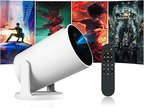 Mini proyector portátil, proyector inteligente, corrección horizontal automática, brillo nativo 1080P 200 ANSI, proyector de película al aire libre