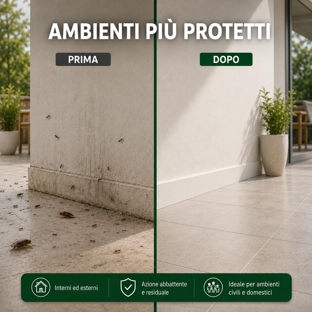 Microthrin 4.0 5 L Copyr – Insetticida Concentrato per Uso Civile e Domestico contro Zanzare, Mosche, Blatte e Formiche. Per interni ed esterni, idoneo per tutti i tipi di impianti e irroratori.