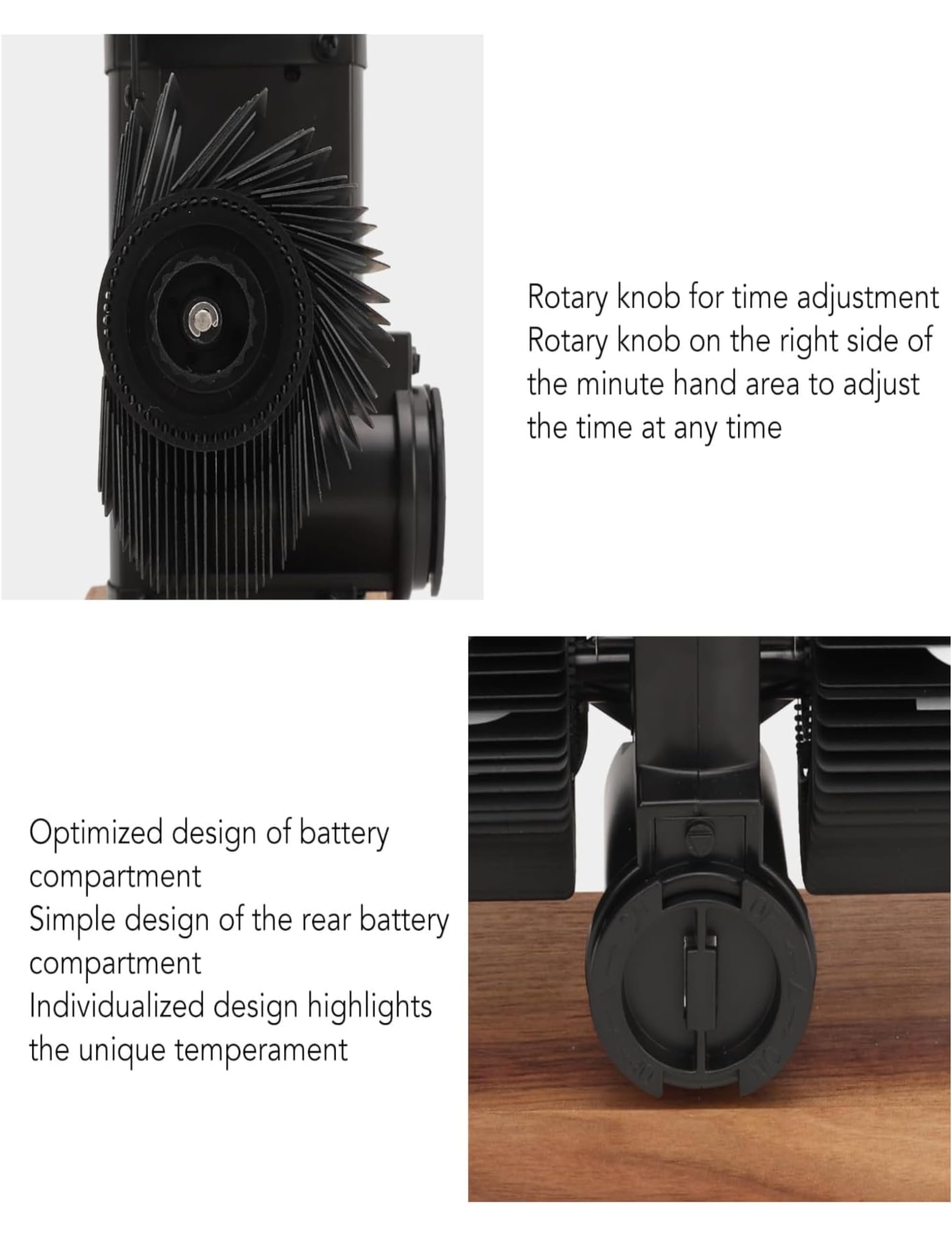 Bewinner Orologio Digitale Ribaltabile, Orologio retrò con Rotazione Automatica delle Pagine, Orologio Meccanico a Rotazione Interna con Ingranaggi Interni per Decorazioni (Acciaio