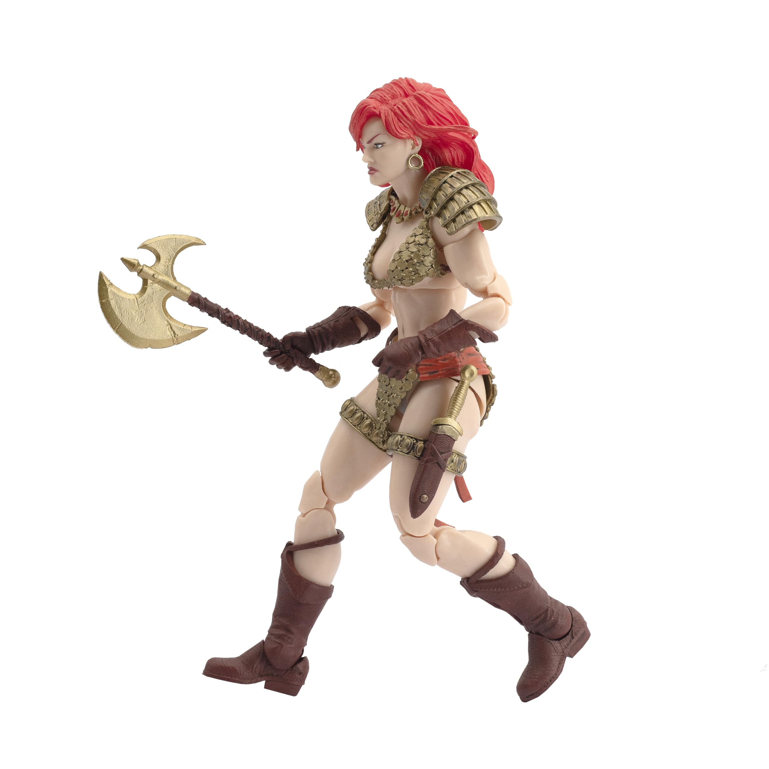 Boss Fight Studio Epic H.A.C.K.S. Action Figure Red Sonja Gold & Red - Statuetta da collezione altamente articolata, personalizzabile con accessori e parti intercambiabili - Scala 1:12