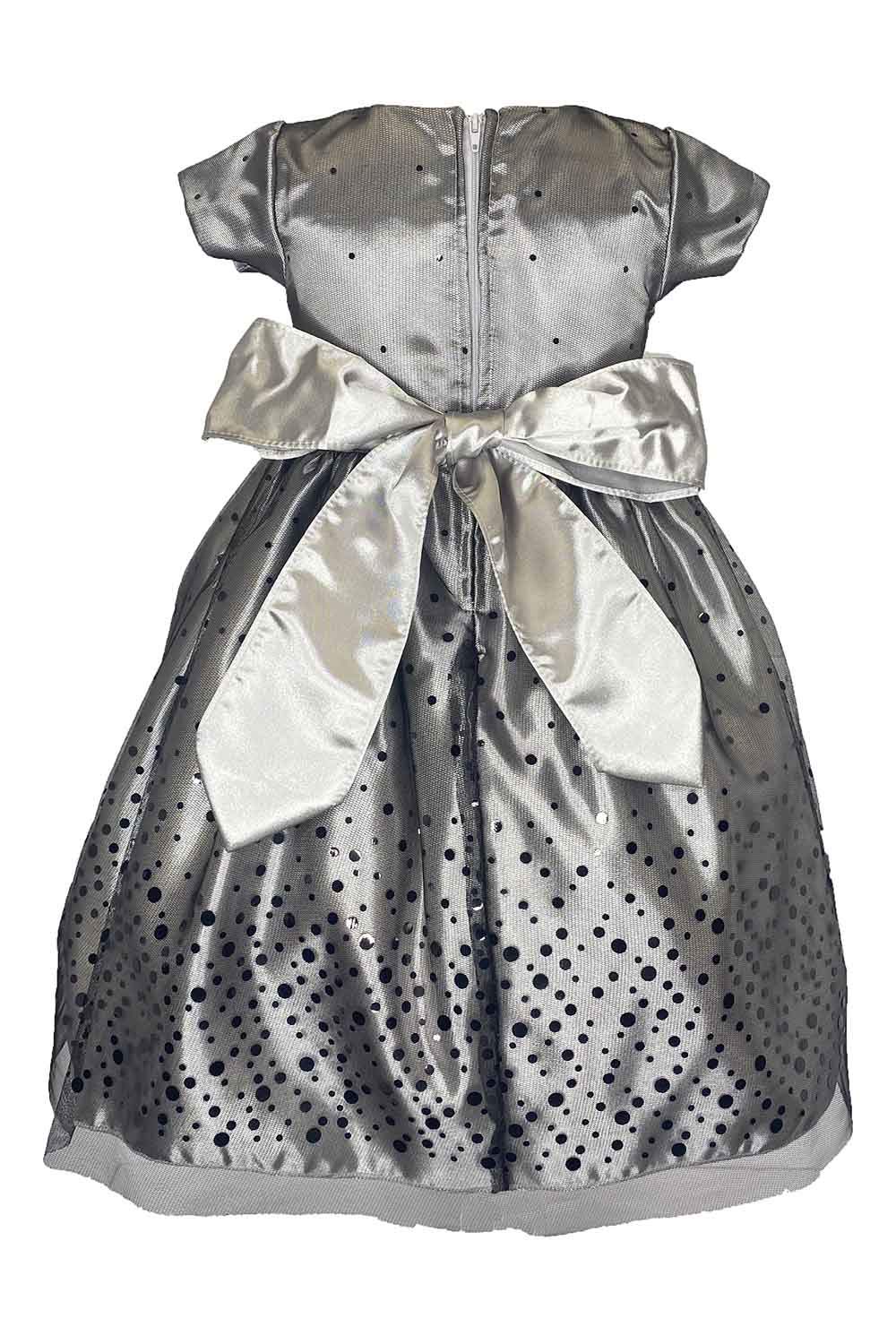 Pink Princess Christmas Dresses for Girls - Gold, Silver Baby Toddler Outfits - Made in USA (Silver, 7)