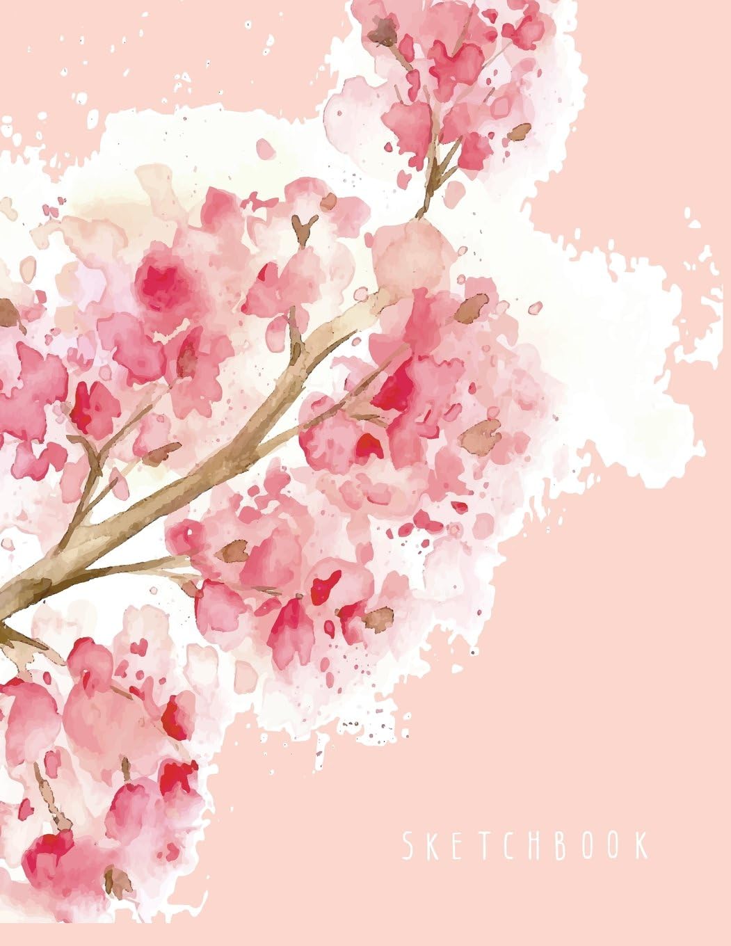sketchbook: Cherry blossom on pink cover (8.5 x 11) inches 110 pages, Blank Unlined Paper for Sketching, Drawing , Whiting , Journaling & Doodling (Cherry blossom on pink sketchbook)