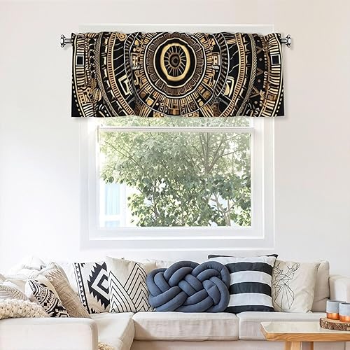 Miniatura 10 de Valances for Windows Kitchen Valance Curtains 54 x 18 Inch Guitarra Pattern Curtain Valance Rod Pocket Window Valances Blocking Light Short Curtain