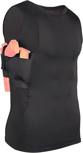 Miniatura 8 de Lilcreek Camisas de transporte ocultas de cuello redondo para hombres: ropa de transporte oculta encubierta con funda de pistola
