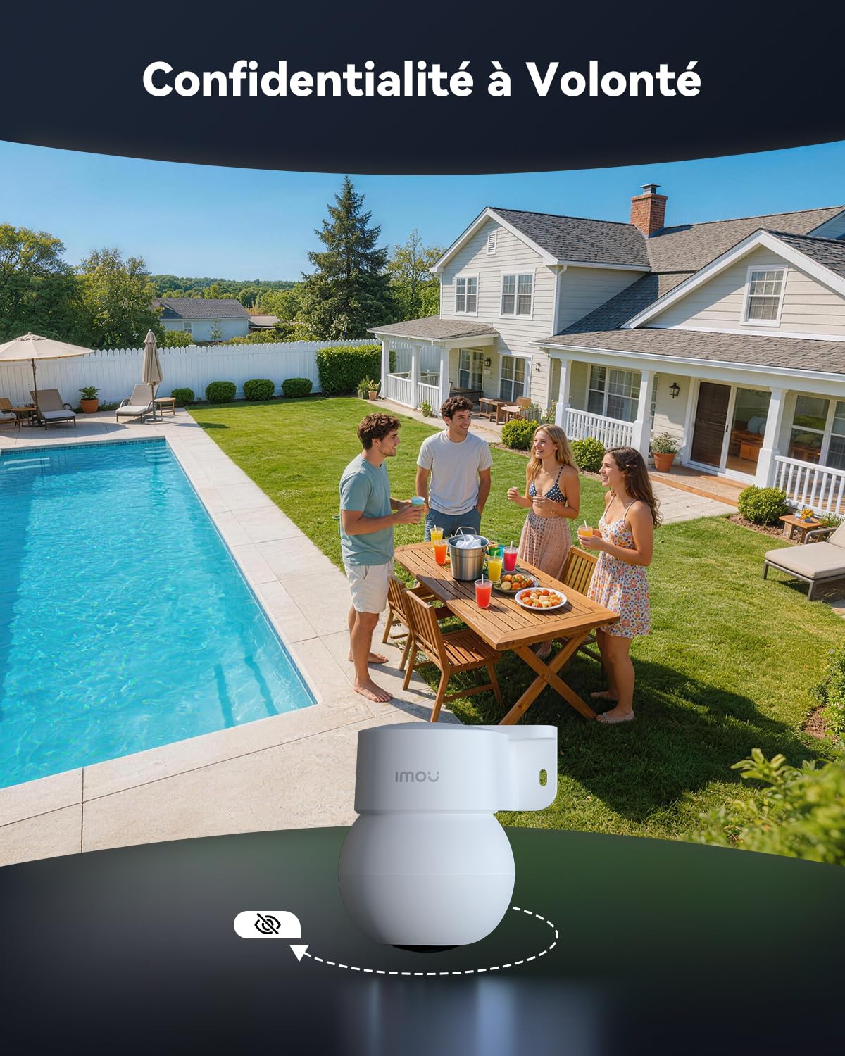 Imou 3K(5MP) Caméra Surveillance WiFi Extérieure 360°, Caméra Exterieur | WiFi 2,4/5GHz, Vision Nocturne Couleur 30M, Détection des Personnes/Véhicules, Suivi Intelligent, IP65, Audio Bidirectionnel