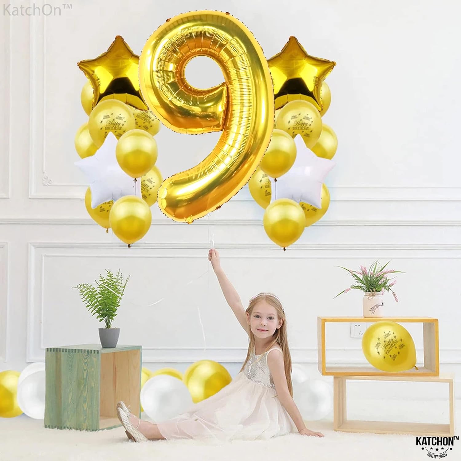 Numero 9 Globo Dorado Numero 9 Globo Dorado