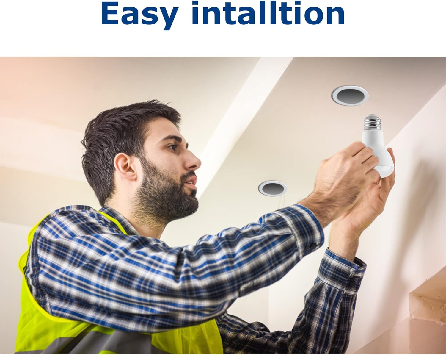 20-Pack BR20 LED Bulb 3000K Warm White Dimmable Can Light Bulbs 7W 50W 60W Equivalent 750LM E26 Base Indoor Flood Light Bulbs for Recessed Ceiling Lighting