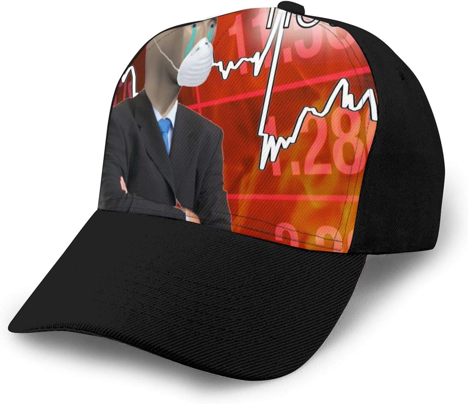 Dfhsdhdbcb Helth Meme Not Stonks Baseball Cap for Women Men Cap Unisex Baseball Cap Hip-Hop Cap Sun Hat Cowboy Cap(One Size,Black)