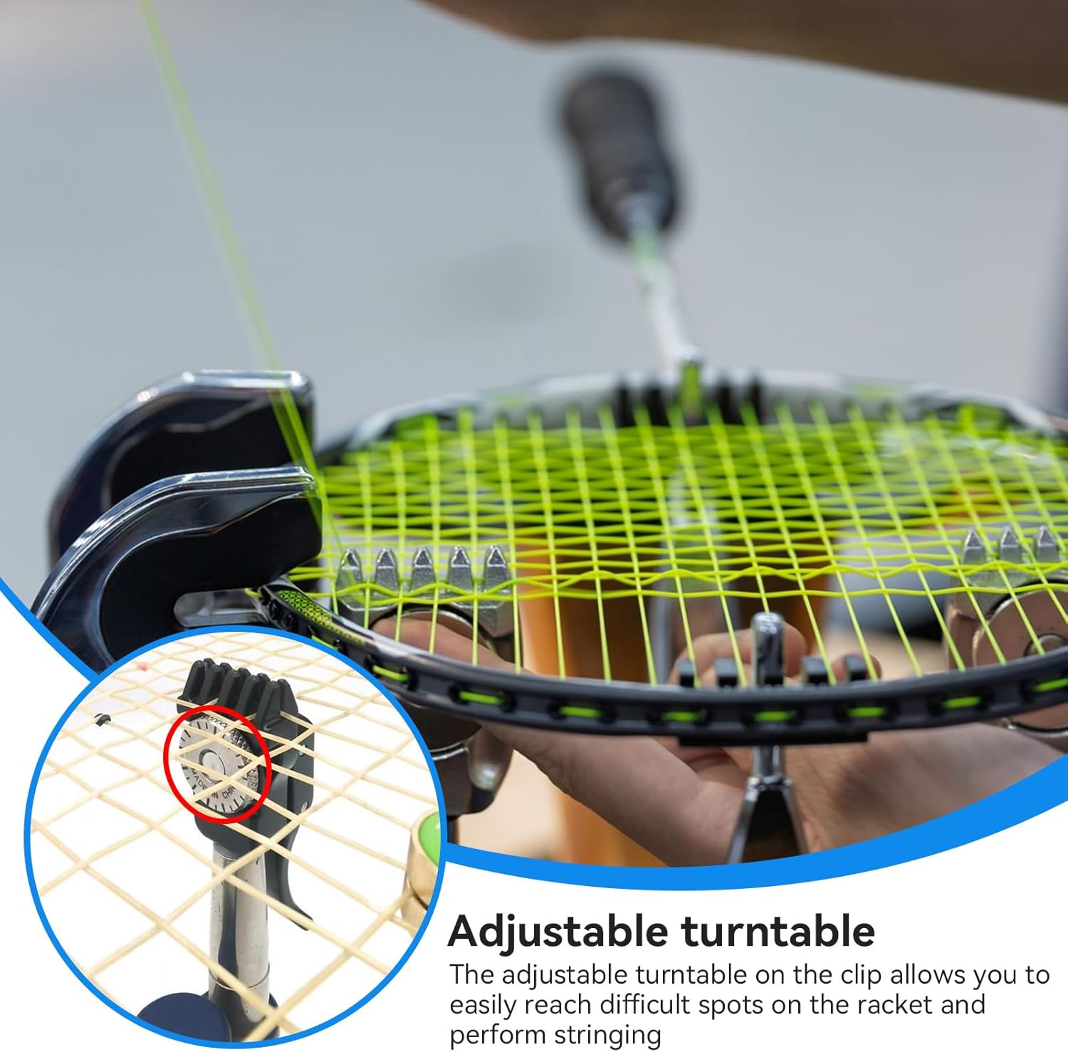 1 Pair Tennis Stringing Machine, Handheld Badminton Stringing Clamp Black Tennis Flying Pliers Racket Starting Clamp for Various Rackets