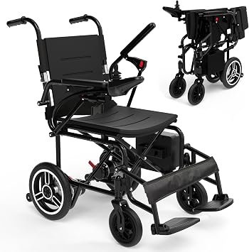 Electric Wheelchair for Adults,Lightweight Folding,15 Miles Range | Portable All-Terrain Motorized Wheelchair,300 lbs Capacity,Design for Seniors, 15-Mile Range,400W Brushless Motor