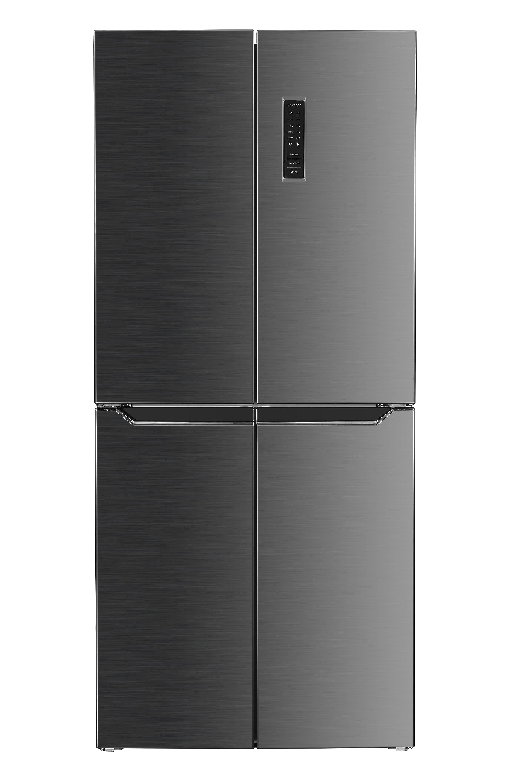 Wolkenstein W-CD 362 NFD E IX Cross Door lodówko-zamrażarka | Inox 362 l | 125 litrów z 4-gwiazdkową komorą zamrażarki | technologia NoFrost | wyświetlacz z funkcją Touch Control | 39 dB |
