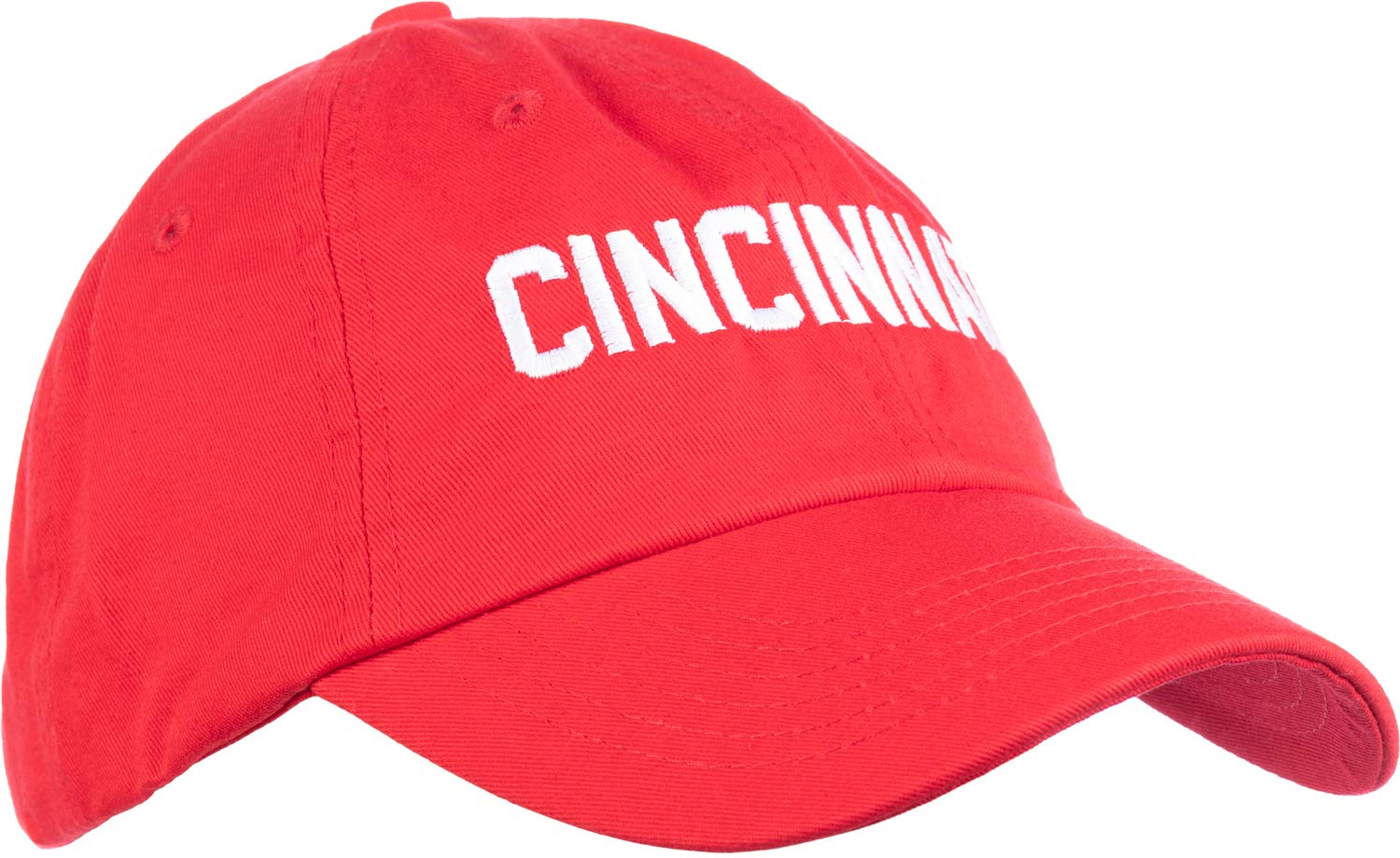 Ann Arbor T-shirt Co.Cincinnati | Classic Retro Red Black Blue Ohio City Pride Newport Fan Men Women Dad Hat Cap