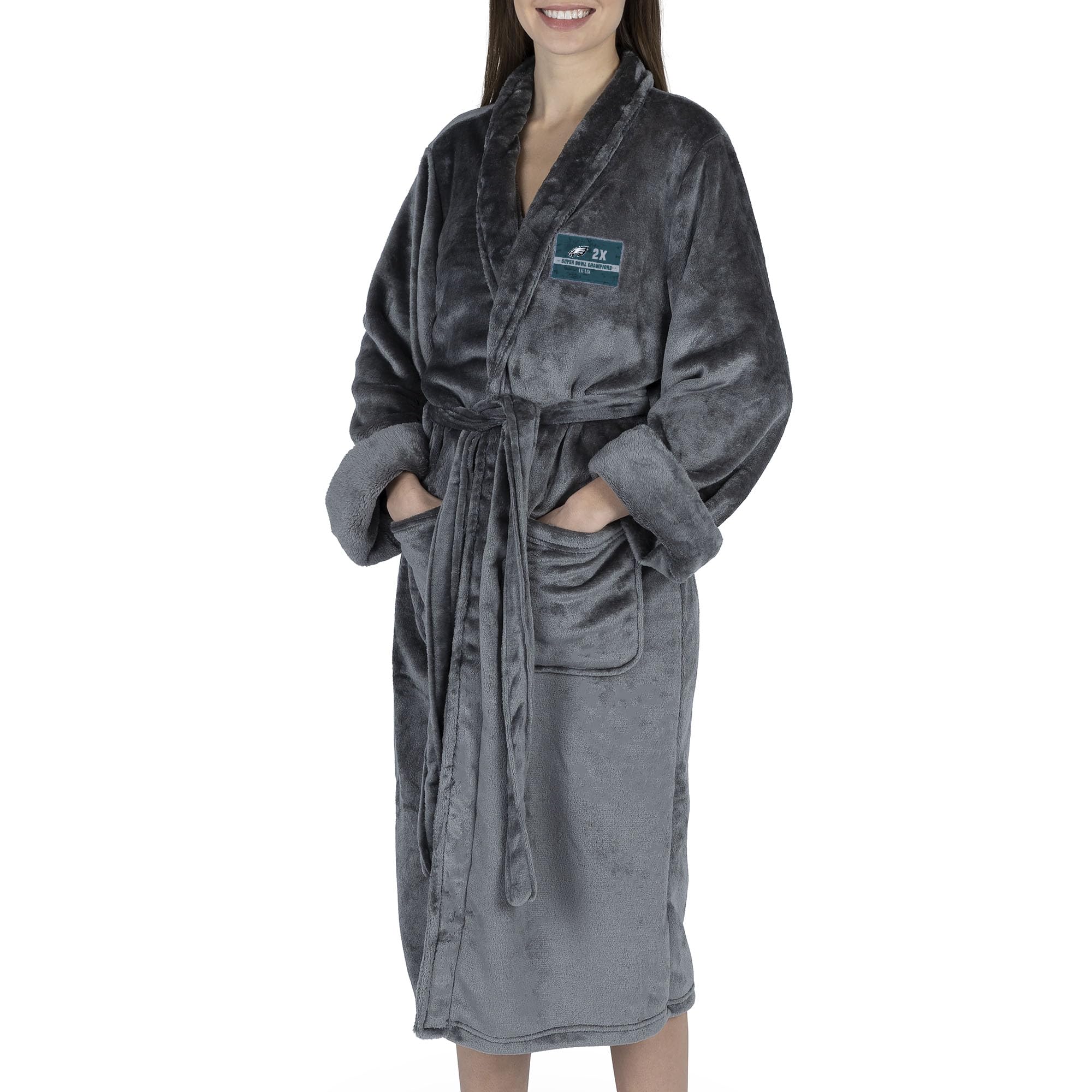 Northwest NFL Philadelphia Eagles 2025 Super Bowl LIX Multi Champ Reign S/M Silk Touch Robe 23X41 Inches