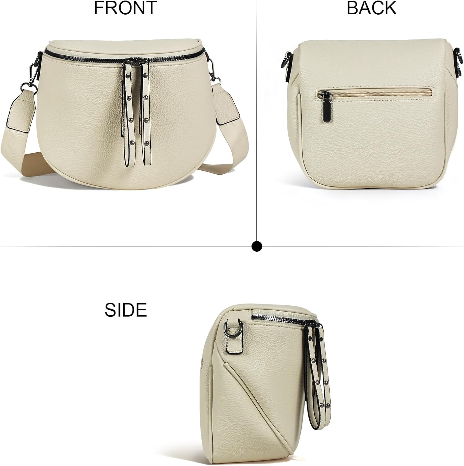 Crossbody Bags for Women, Large Vegan Leather Trendy Bum Bag