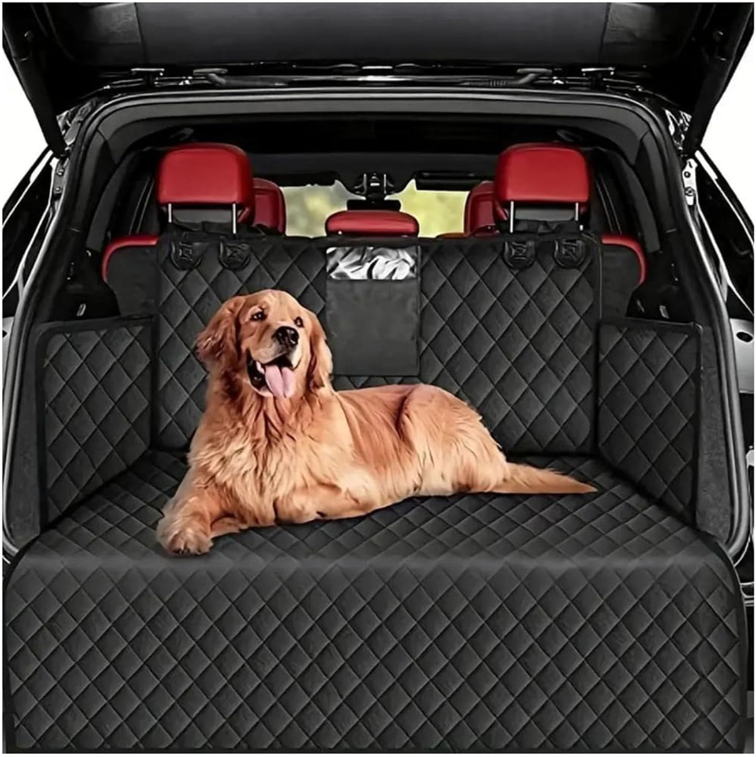 QWEDFSD Full Coverage Car Boot Liner Mat for Hyundai Tucson 4.Generation (NX4) 2021-2025，Waterproof Anti-Slip Rear Trunk Mats Cover Durable Pet Trunk Mat, Option B