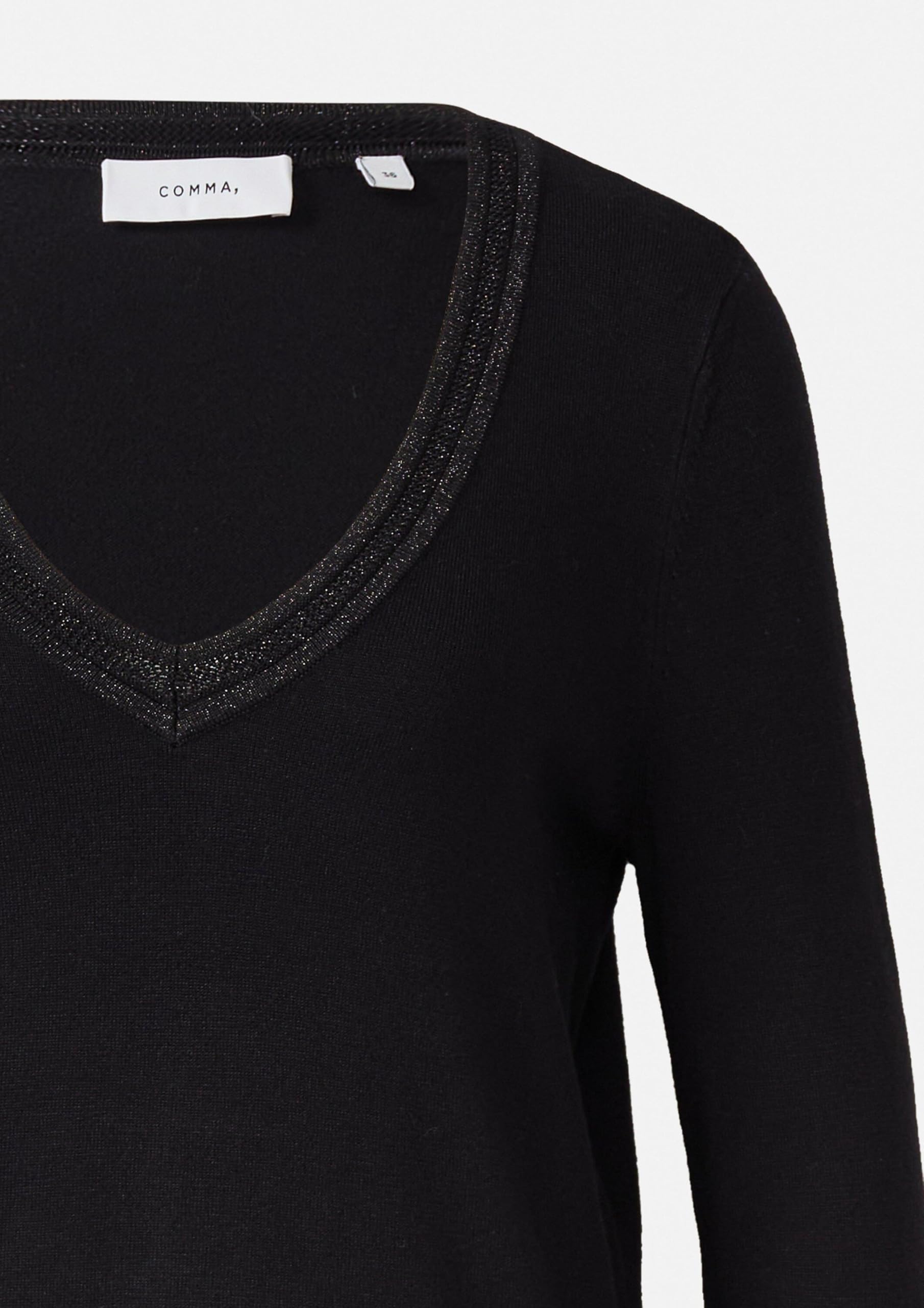 Comma Feinstrickpullover mit Glitzergarn-Details