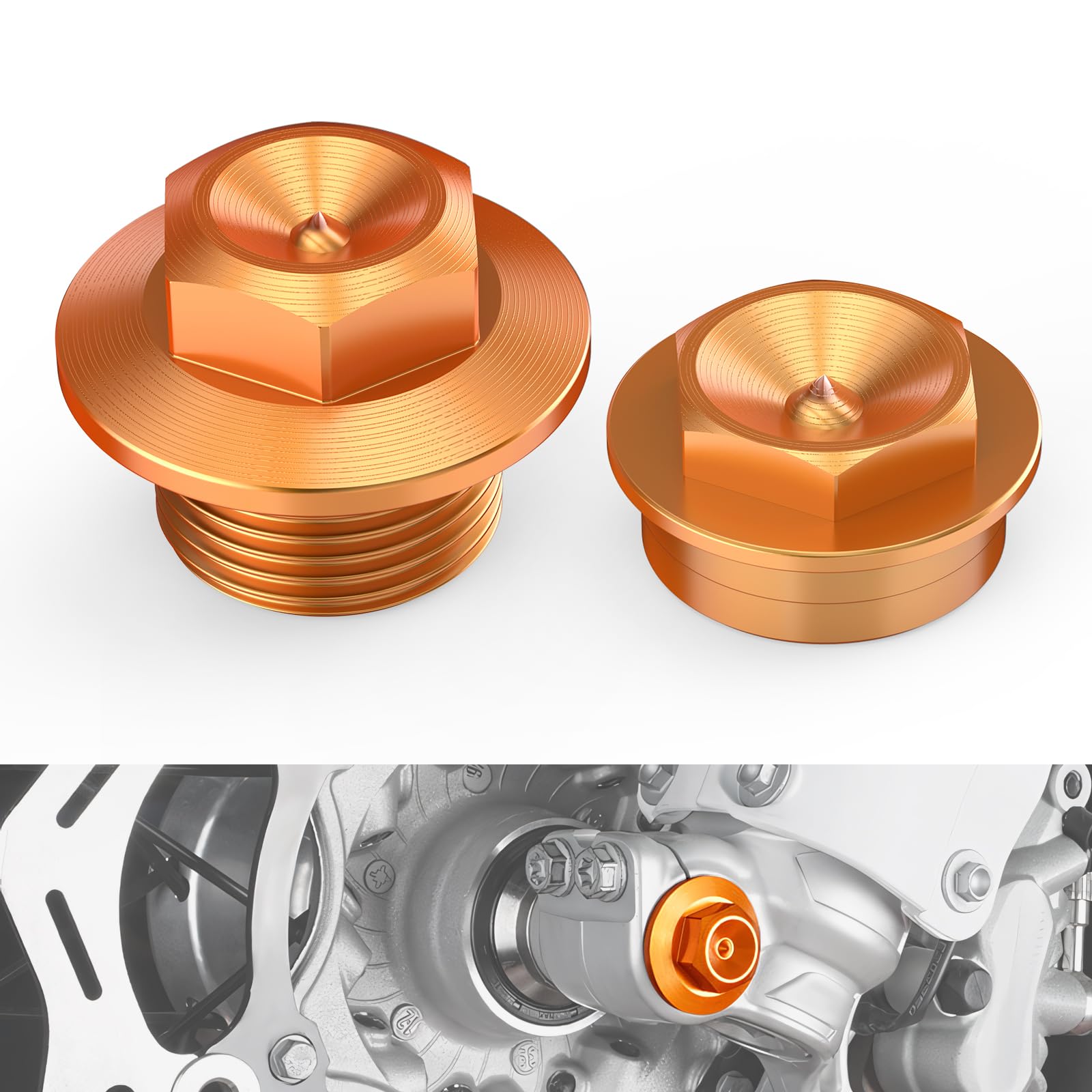 Tuerca de bloqueo M20 NICECNC de aluminio mecanizado CNC para eje delantero KTM 8