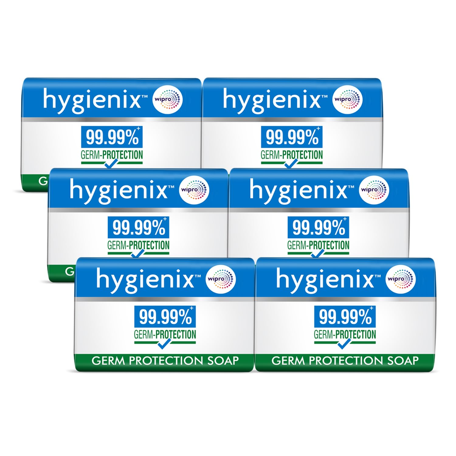 Hygienix Germ Protection Bathing Soap With 99.99% Germ-Protection| Non-Drying Formula For Soft & Smooth Skin & Lasting Refreshing Fragrance| For All Skin Types| 125g, Pack of 6 Hygienix Germ Protection Bathing Soap With 99.99% Germ-Protection| Non-Drying Formula For Soft & Smooth Skin & Lasting Refreshing Fragrance| For All Skin Types| 125g, Pack of 6