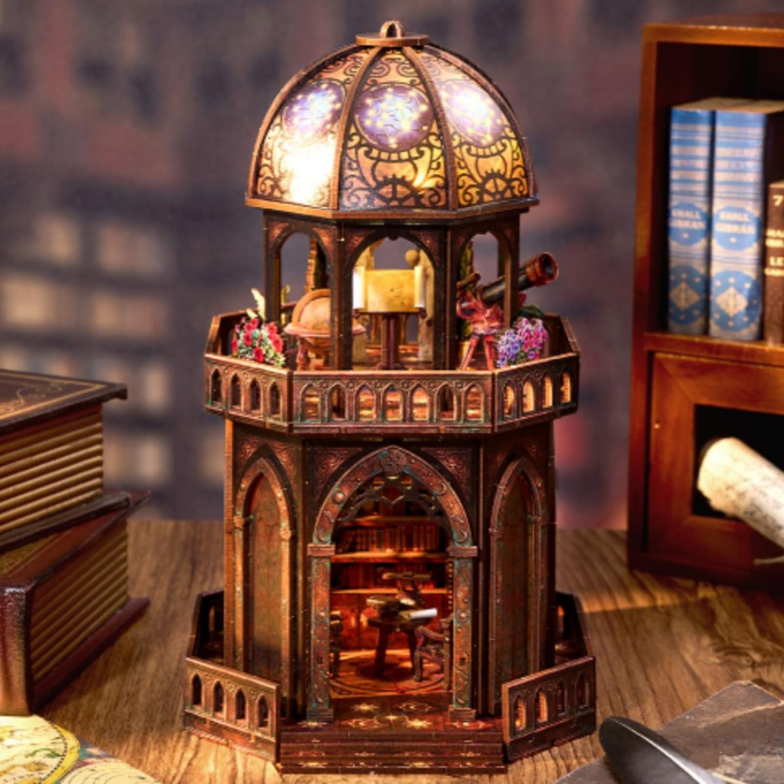 rockible Maqueta Torre Astronómica DIY Rompecabezas 3D Artístico Rompecabezas 3D para Adultos, Escritorio