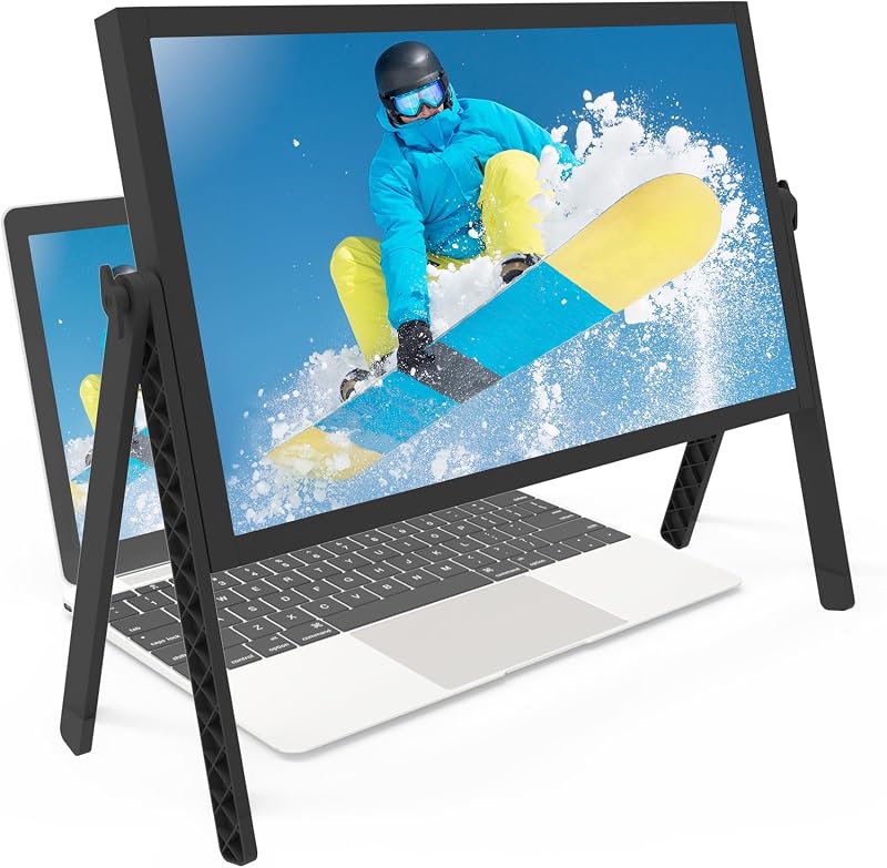 21 inch Screen Magnifier for Laptop ，3D HD Screen Expanders for Movies, Videos, and Gaming, Screen Enlarger with Adjustable Angle Design Amplifier Desktop Magnifying for Seniors Reading (Black)