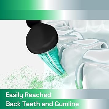 BRUSHMO Plaque Control Replacement Heads for Philips Sonicare, 8 Pack Black