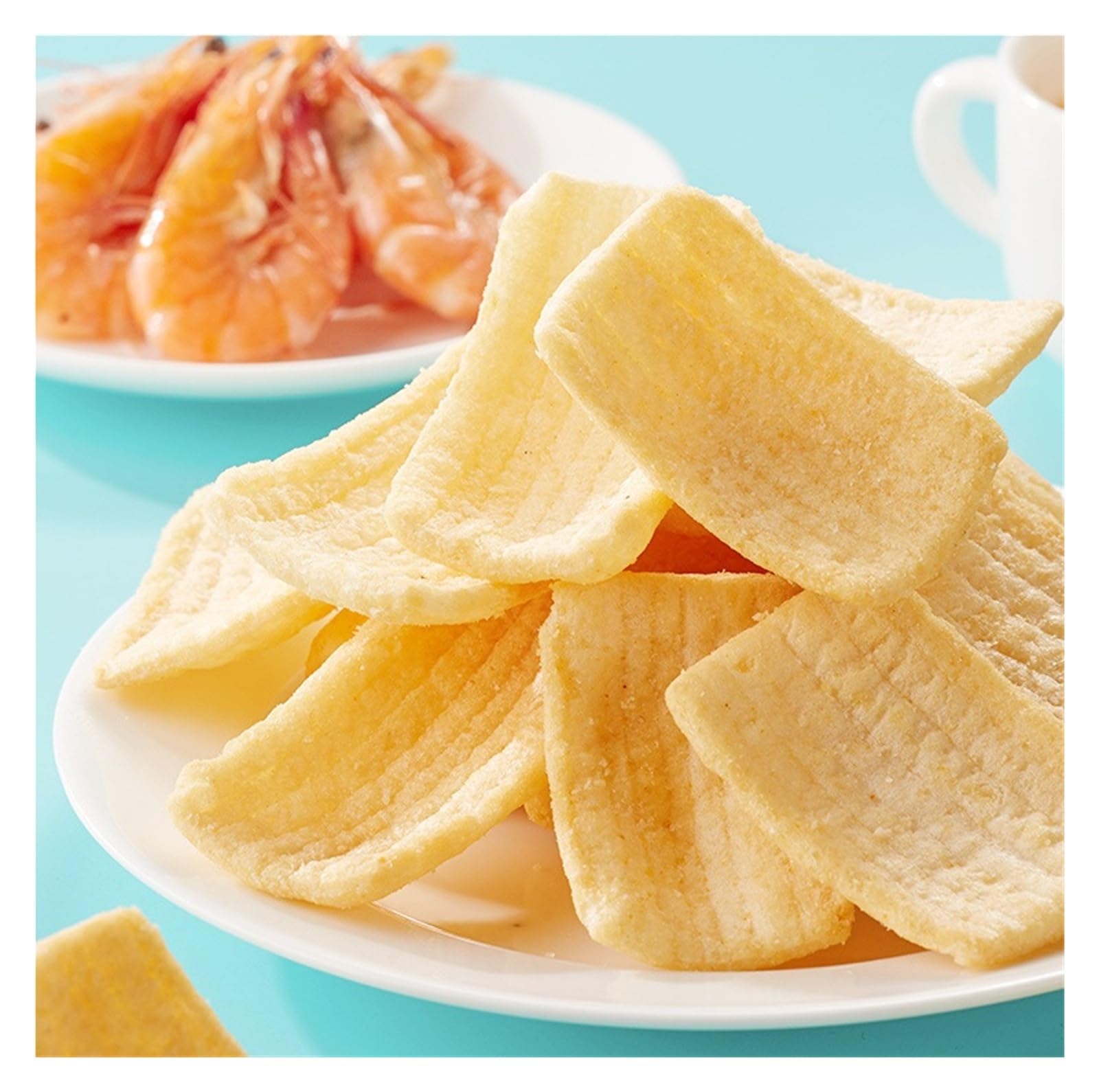 65 g de chips de camarones crujientes, un refrigerio crujiente y sabroso perfecto for satisfacer tus antojos mientras miras televisión en exceso(4bag)