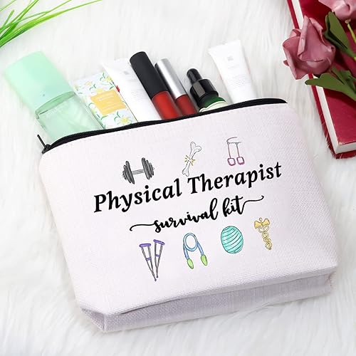 Vista 18 de GJTIM Physical Therapist Gift PT Apreciation Thank You Gift Physical Therapist Survival Kit Bolsa de maquillaje, Kit de supervivencia PT Negro