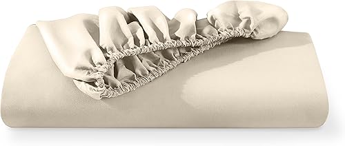 Miniatura 7 de Bare Home - Sábana bajera de microfibra 1800 muy suave y duradera, para colchones altos tamaño individual XL, color arena