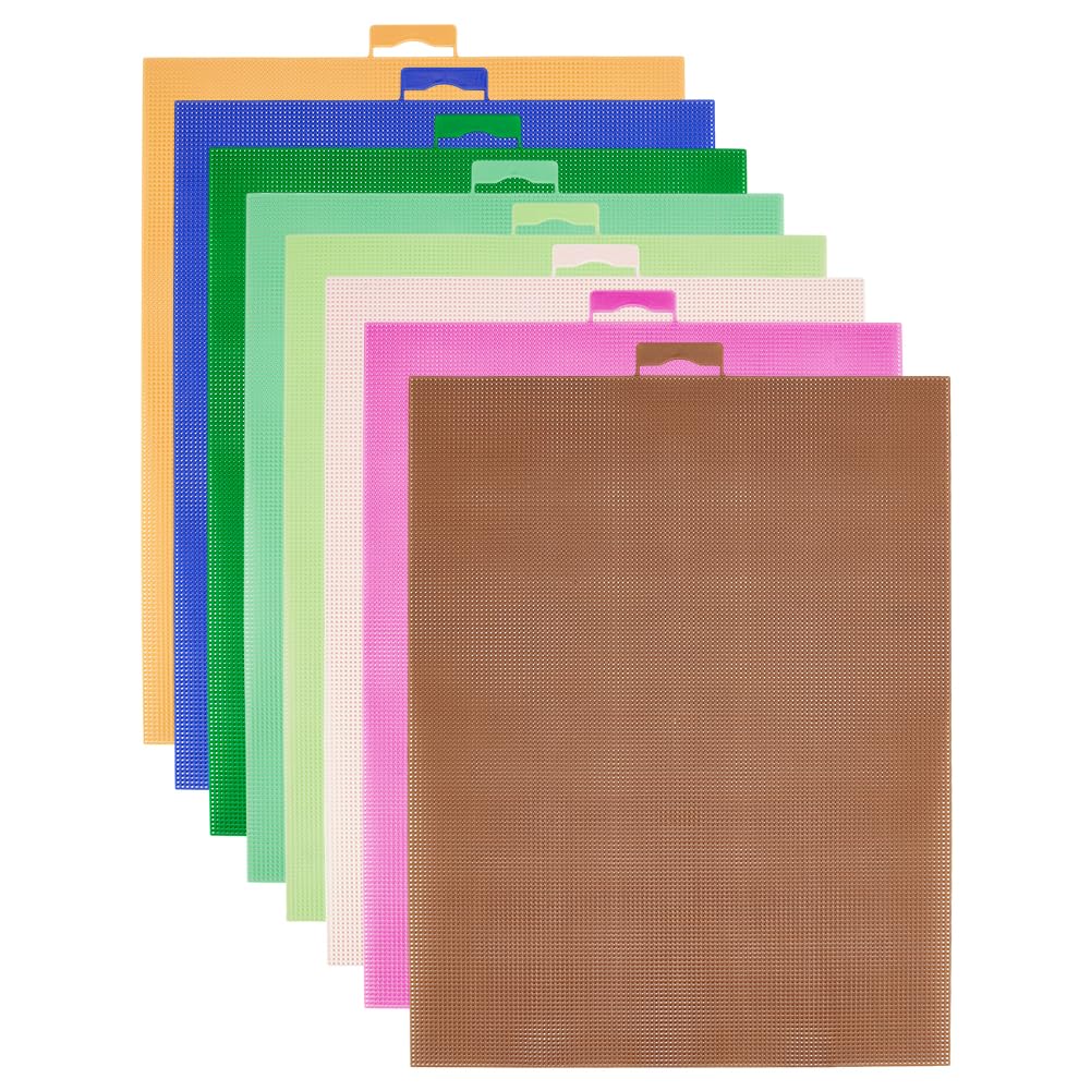 BENECREAT 8Pcs Colored Plastic Canvas