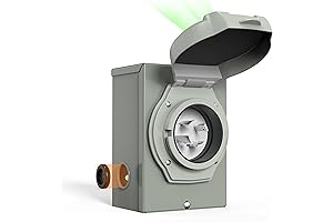 CircleCord 30 Amp 4 Prong Generator Power Inlet Box, NEMA L14-30P Power...