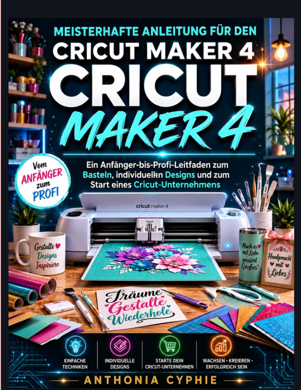 Livre Cricut Maker 4 pour lancer son entreprise de personnalisation et de DIY